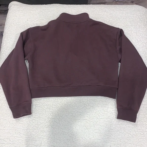 SOLD TNA Plum Quarter Zip Sweatshirt - Picture 4 of 4